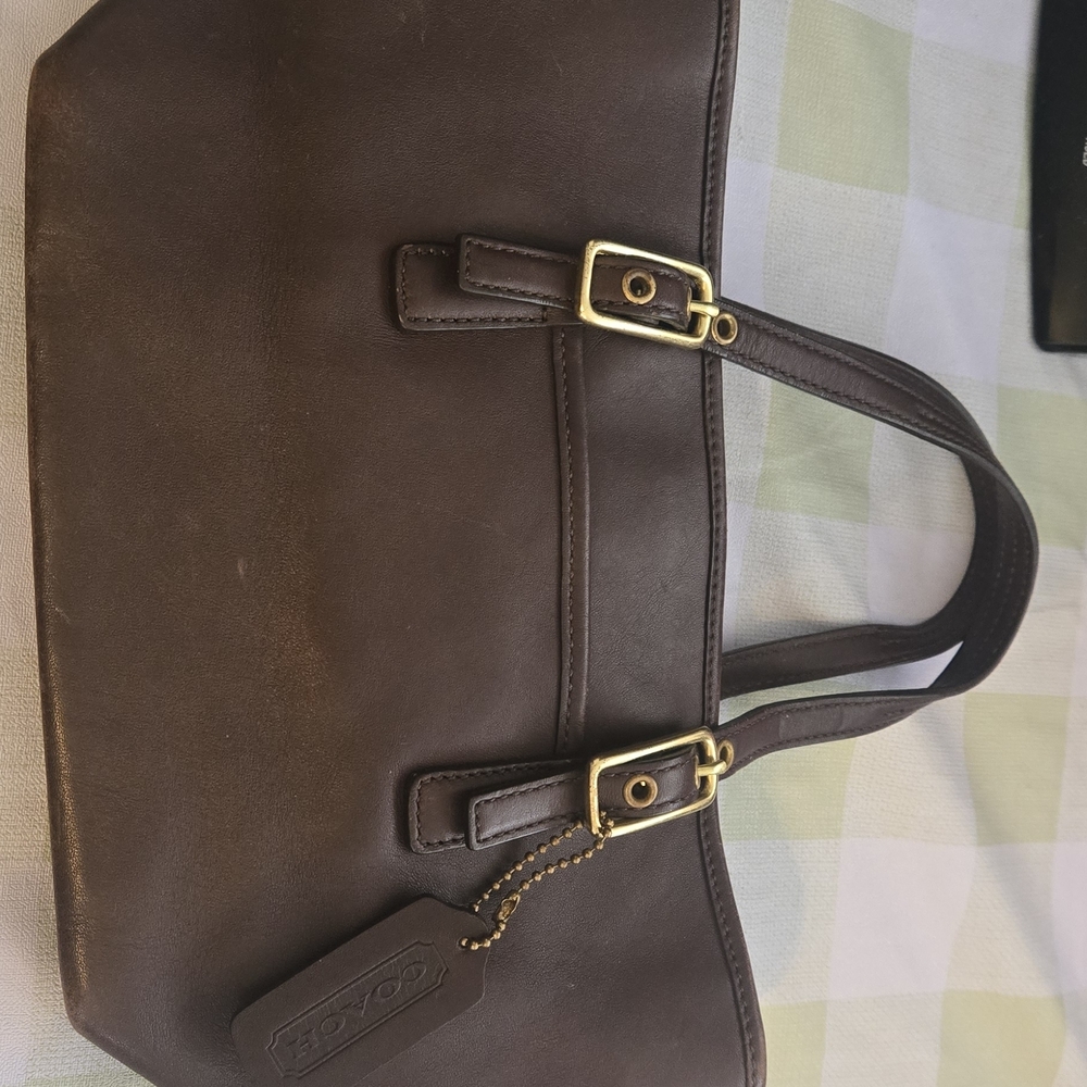 Coach Brown Leather Tote Bag E23-9846.